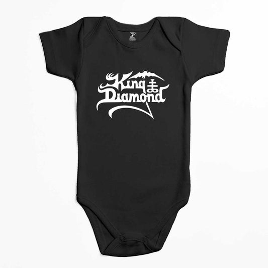 King Diamonds White Logo Renkli Bebek Body Zıbın