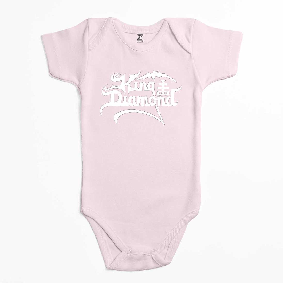 King Diamonds White Logo Renkli Bebek Body Zıbın