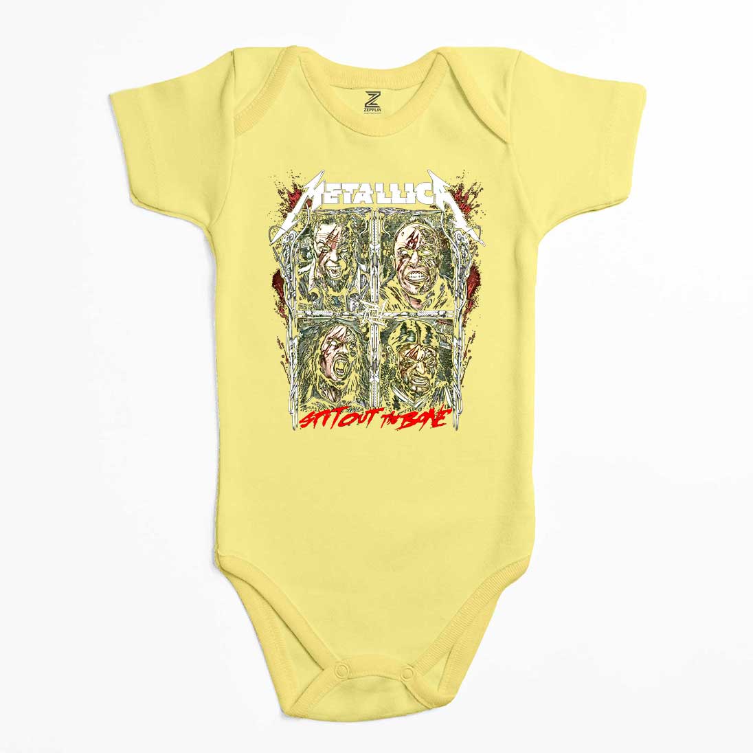Metallica Spitout The Bone Renkli Bebek Body Zıbın