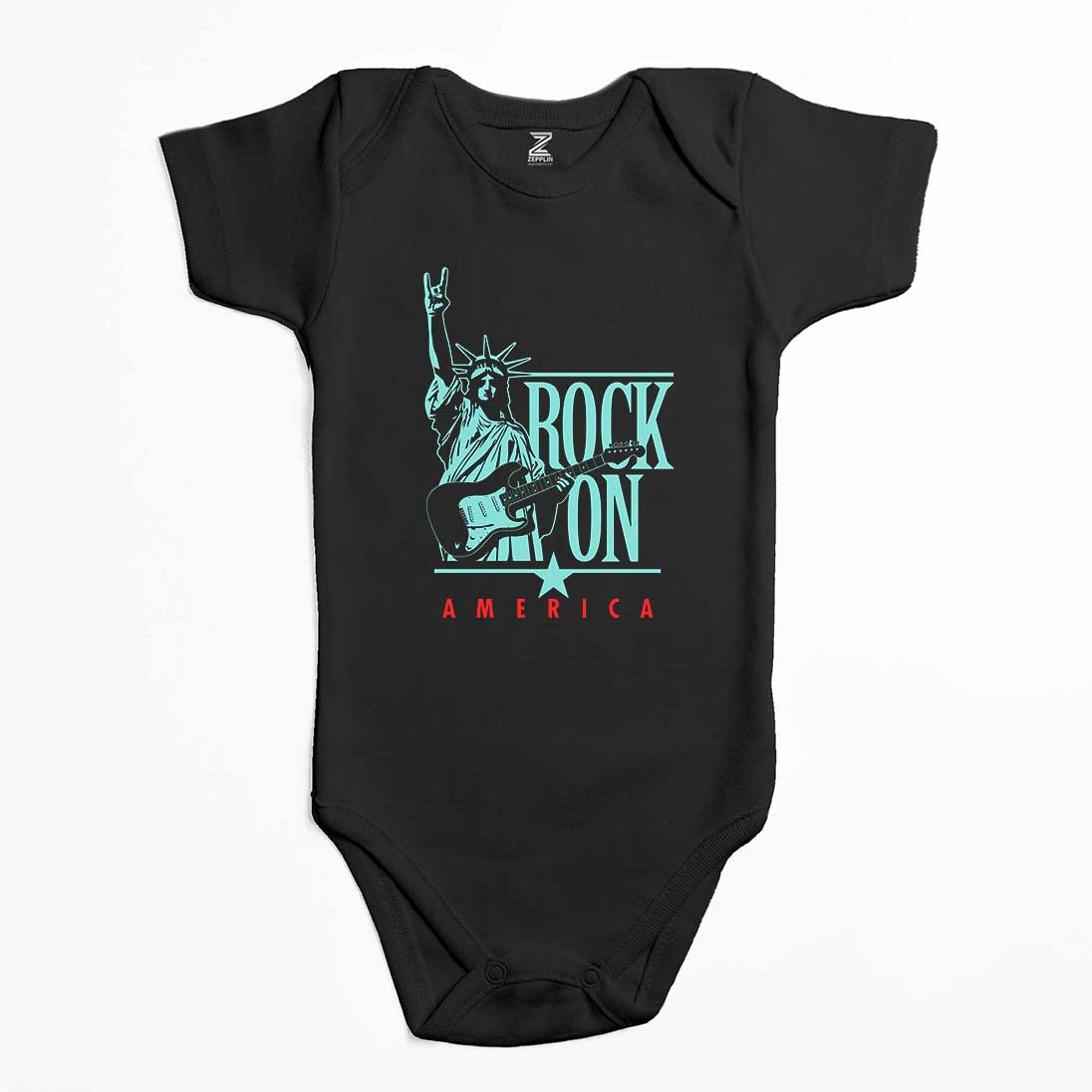 Rock On America Renkli Bebek Body Zıbın