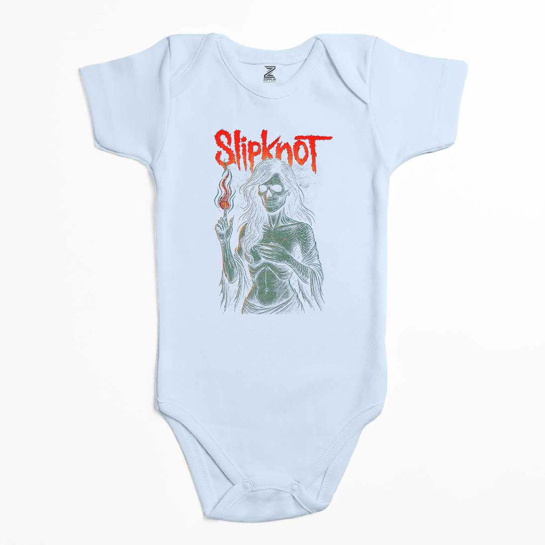 Slipknot Female Skeleton Hot Renkli Bebek Body Zıbın