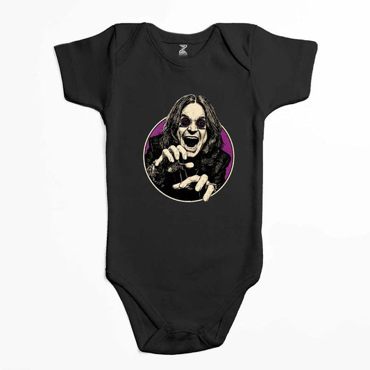 Ozzy Osbourne Portre Renkli Bebek Body Zıbın