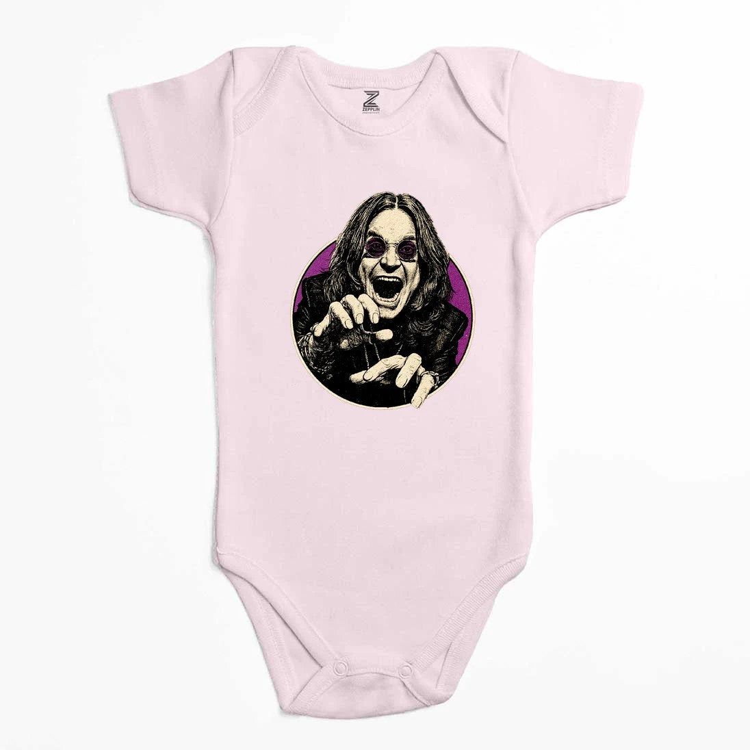 Ozzy Osbourne Portre Renkli Bebek Body Zıbın