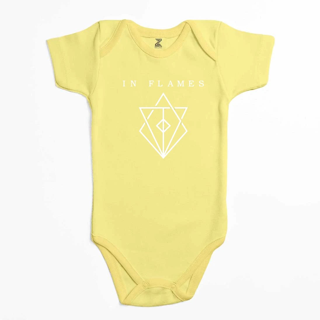 In Flames Symbol Logo Renkli Bebek Body Zıbın