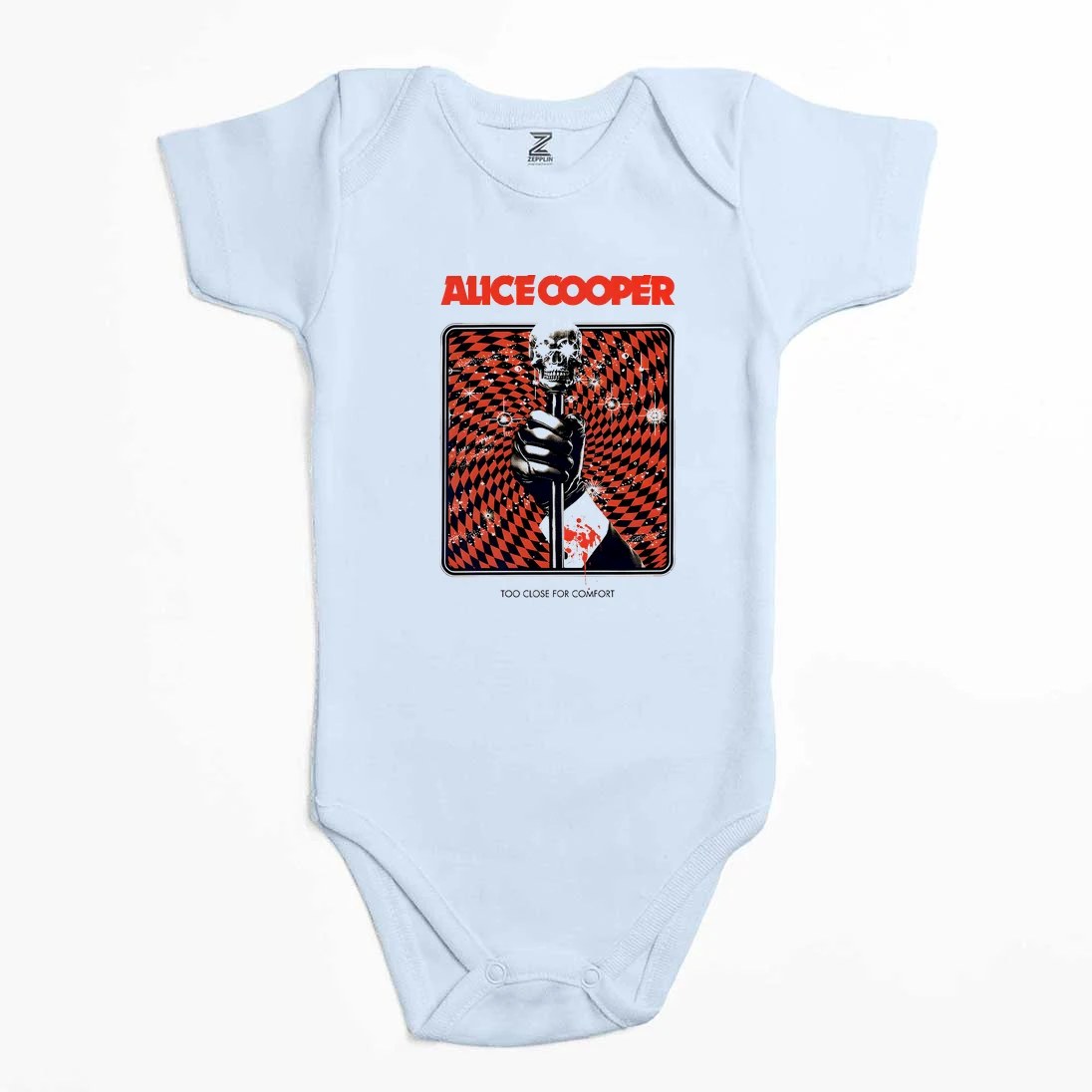 Alice Cooper Too Close For Comfort Mikrofon Renkli Bebek Body Zıbın