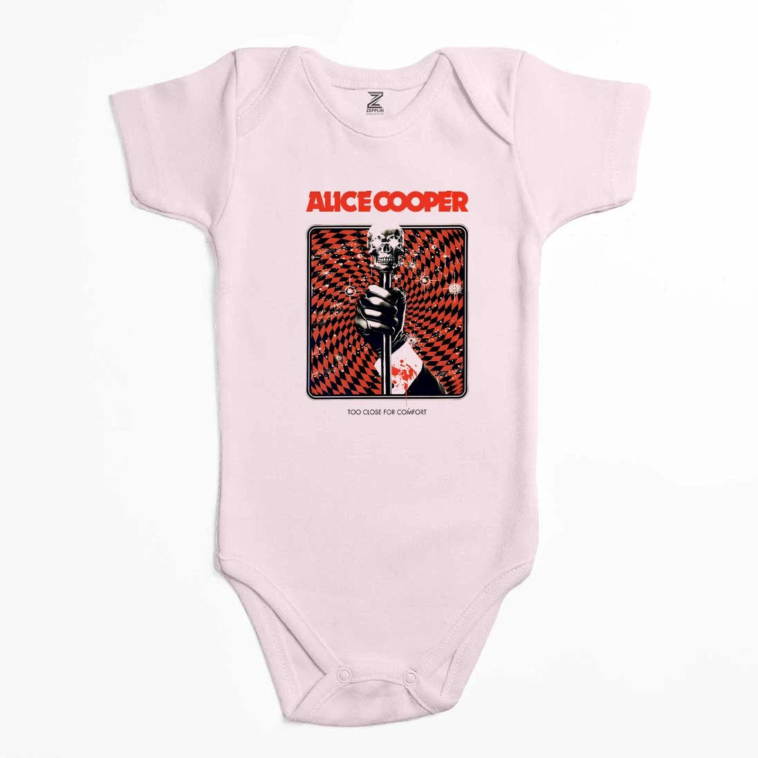 Alice Cooper Too Close For Comfort Mikrofon Renkli Bebek Body Zıbın