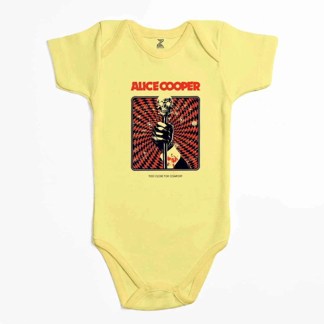 Alice Cooper Too Close For Comfort Mikrofon Renkli Bebek Body Zıbın
