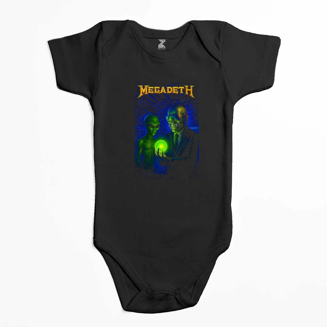 Megadeth Rust in Peace Alien Renkli Bebek Body Zıbın
