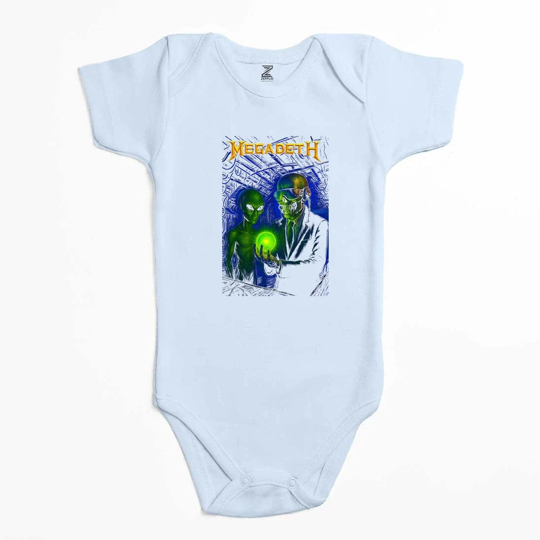 Megadeth Rust in Peace Alien Renkli Bebek Body Zıbın
