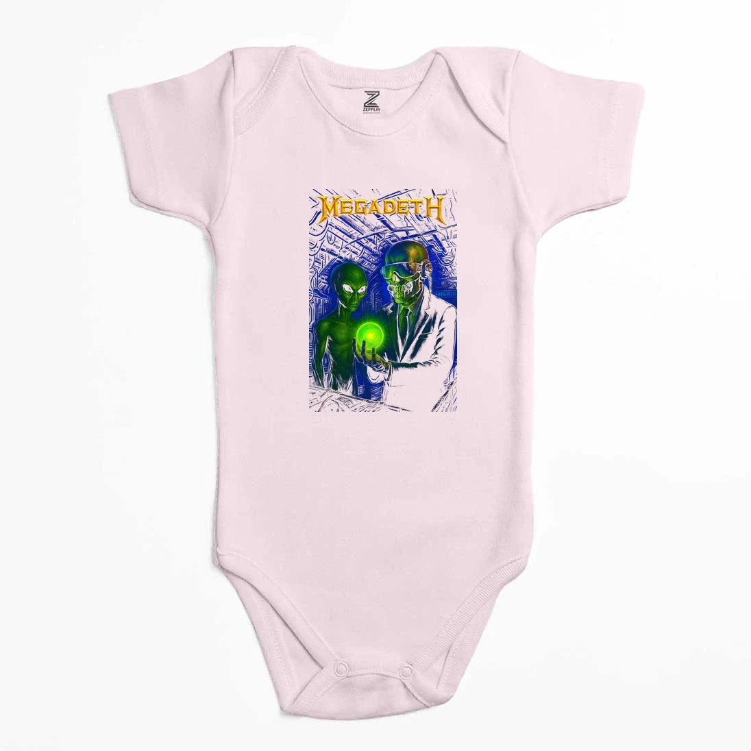 Megadeth Rust in Peace Alien Renkli Bebek Body Zıbın