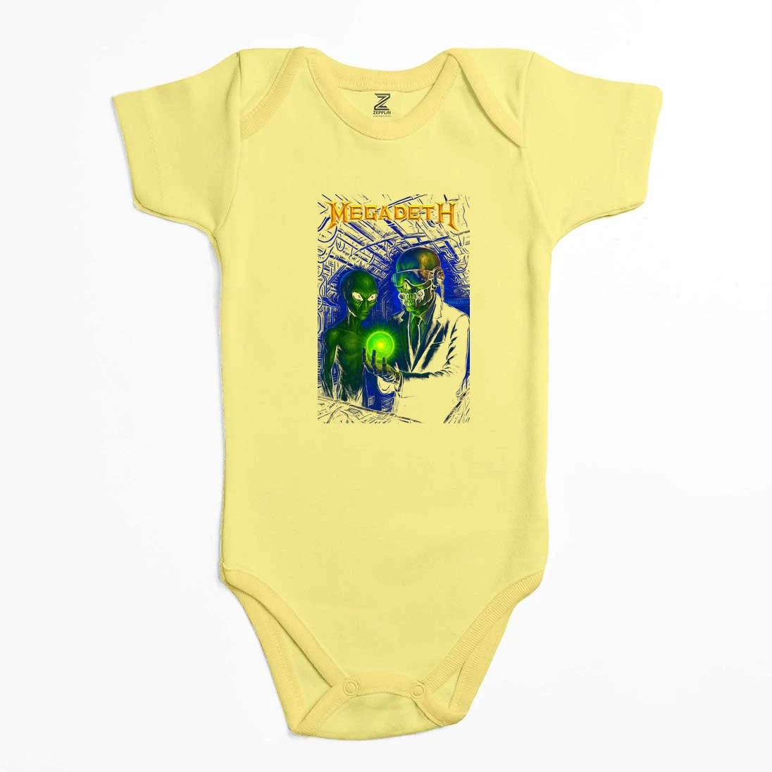 Megadeth Rust in Peace Alien Renkli Bebek Body Zıbın