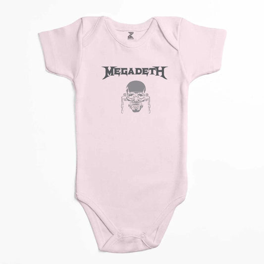 Megadeth Vic Rattlehead Skull Renkli Bebek Body Zıbın