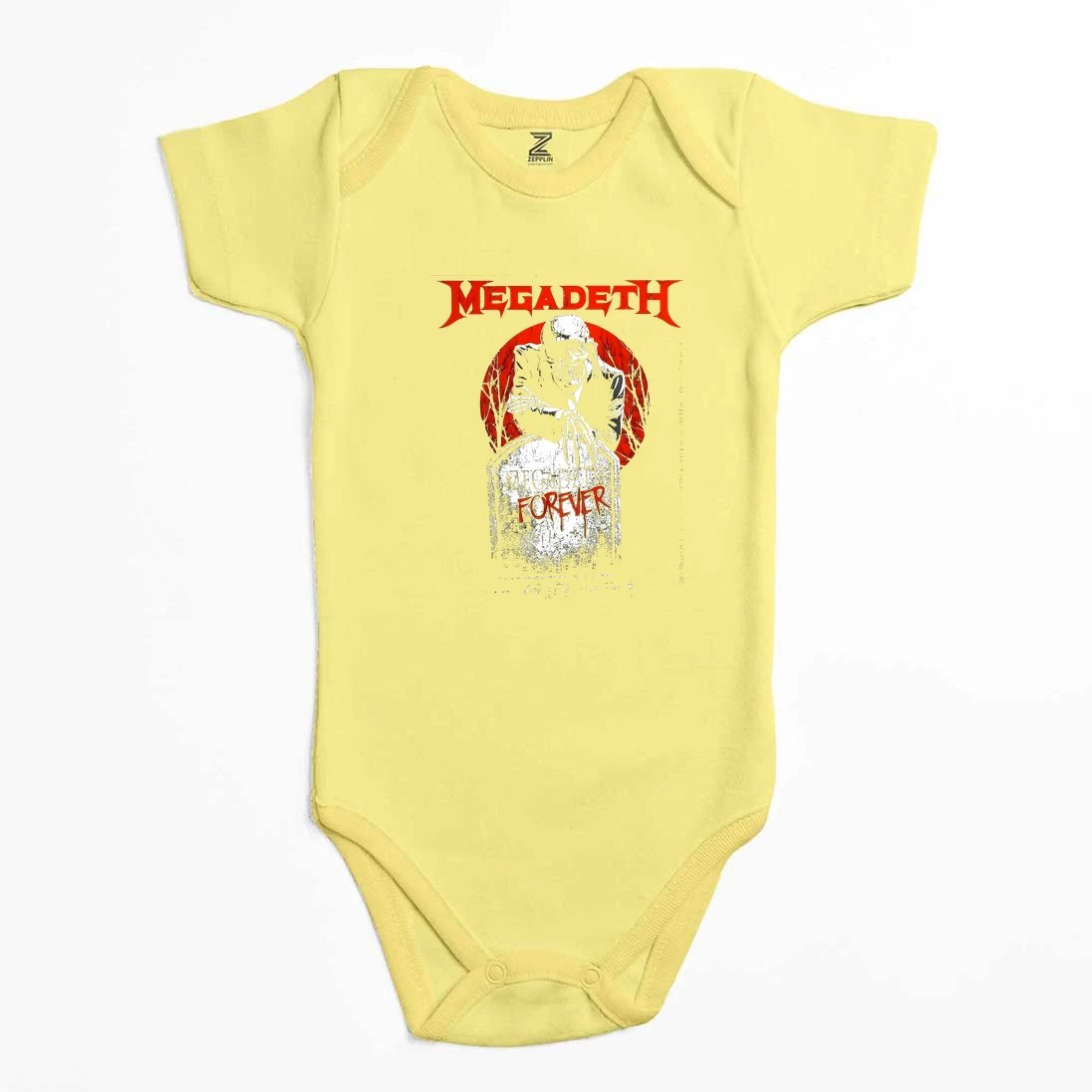 Megadeth Forever on Reels Renkli Bebek Body Zıbın