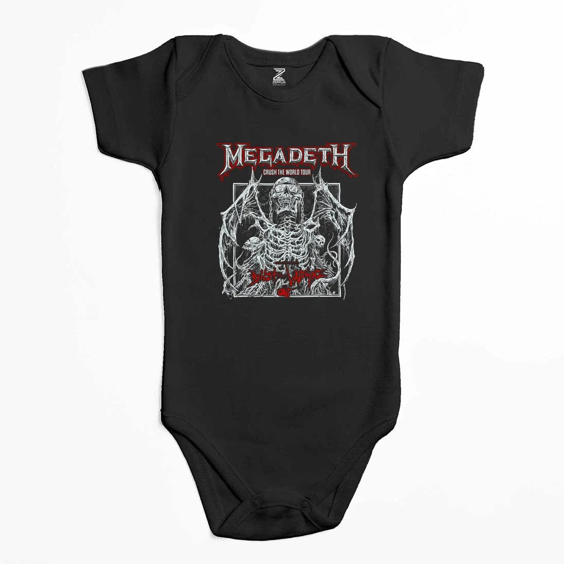 Megadeth Crush The World Renkli Bebek Body Zıbın