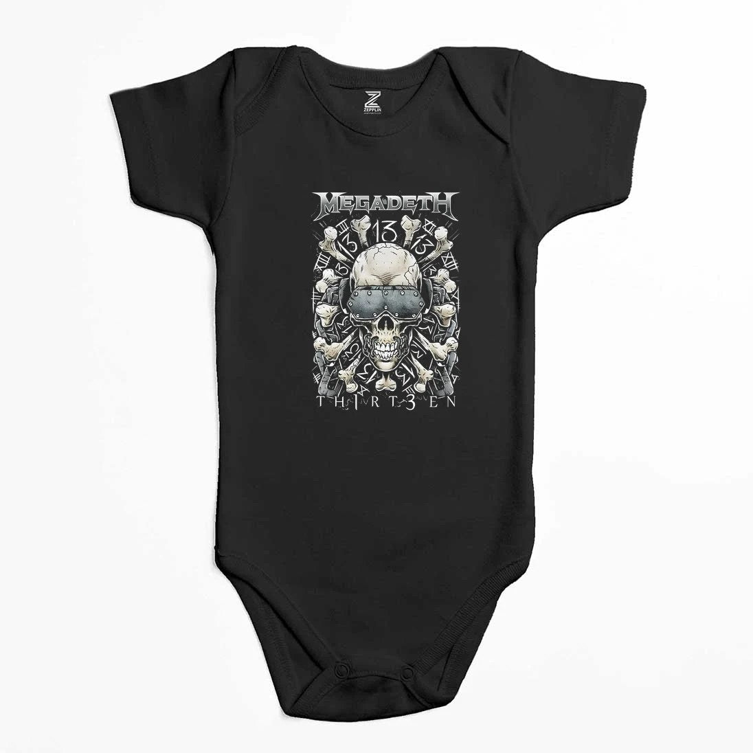 Megadeth Th1rt3en Renkli Bebek Body Zıbın
