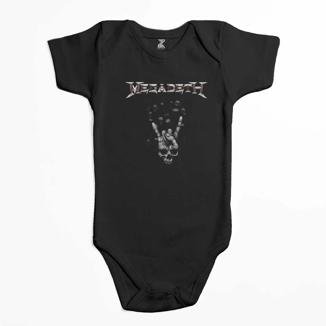 Megadeth Rock Sign Renkli Bebek Body Zıbın