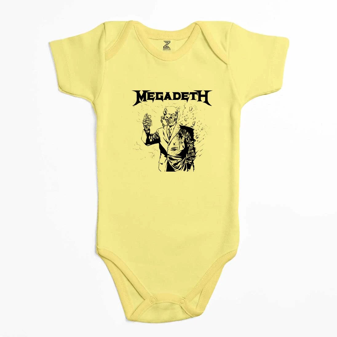 Megadeth Vic Rattlehead Portre Renkli Bebek Body Zıbın