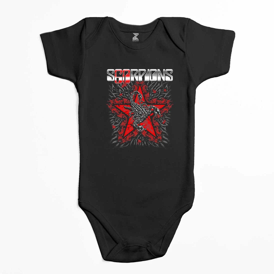 Scorpions Red Star Renkli Bebek Body Zıbın