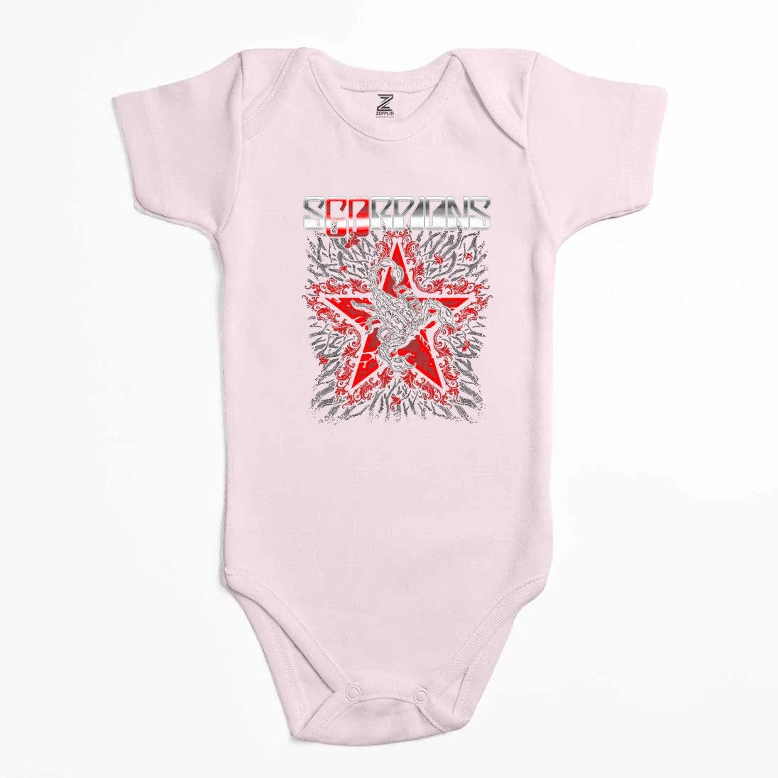 Scorpions Red Star Renkli Bebek Body Zıbın