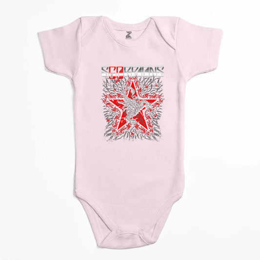 Scorpions Red Star Renkli Bebek Body Zıbın