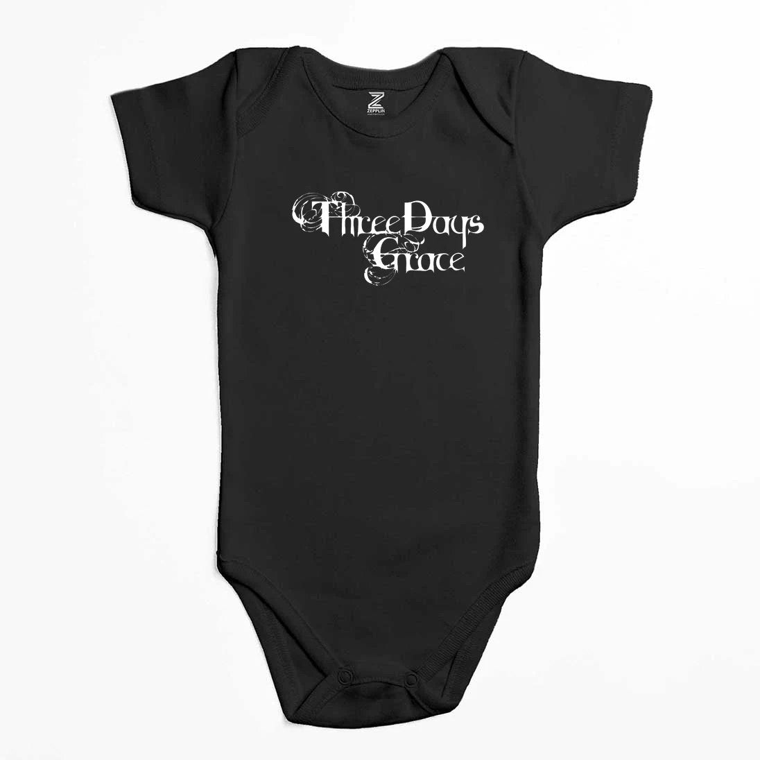 Three Days Grace Logo Text Renkli Bebek Body Zıbın