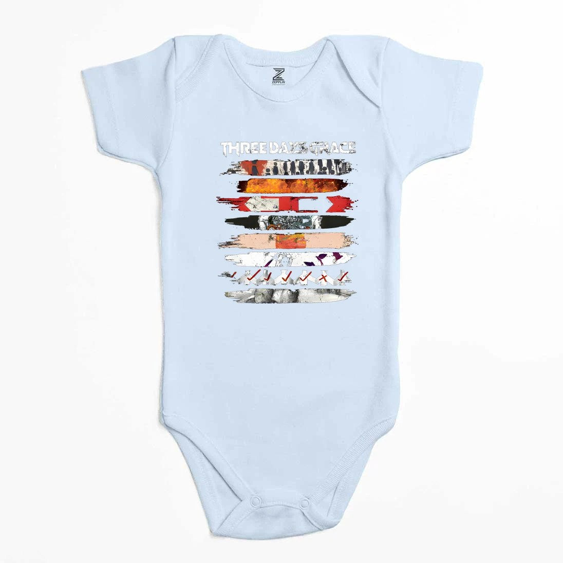 Three Days Grace Album Covers Renkli Bebek Body Zıbın
