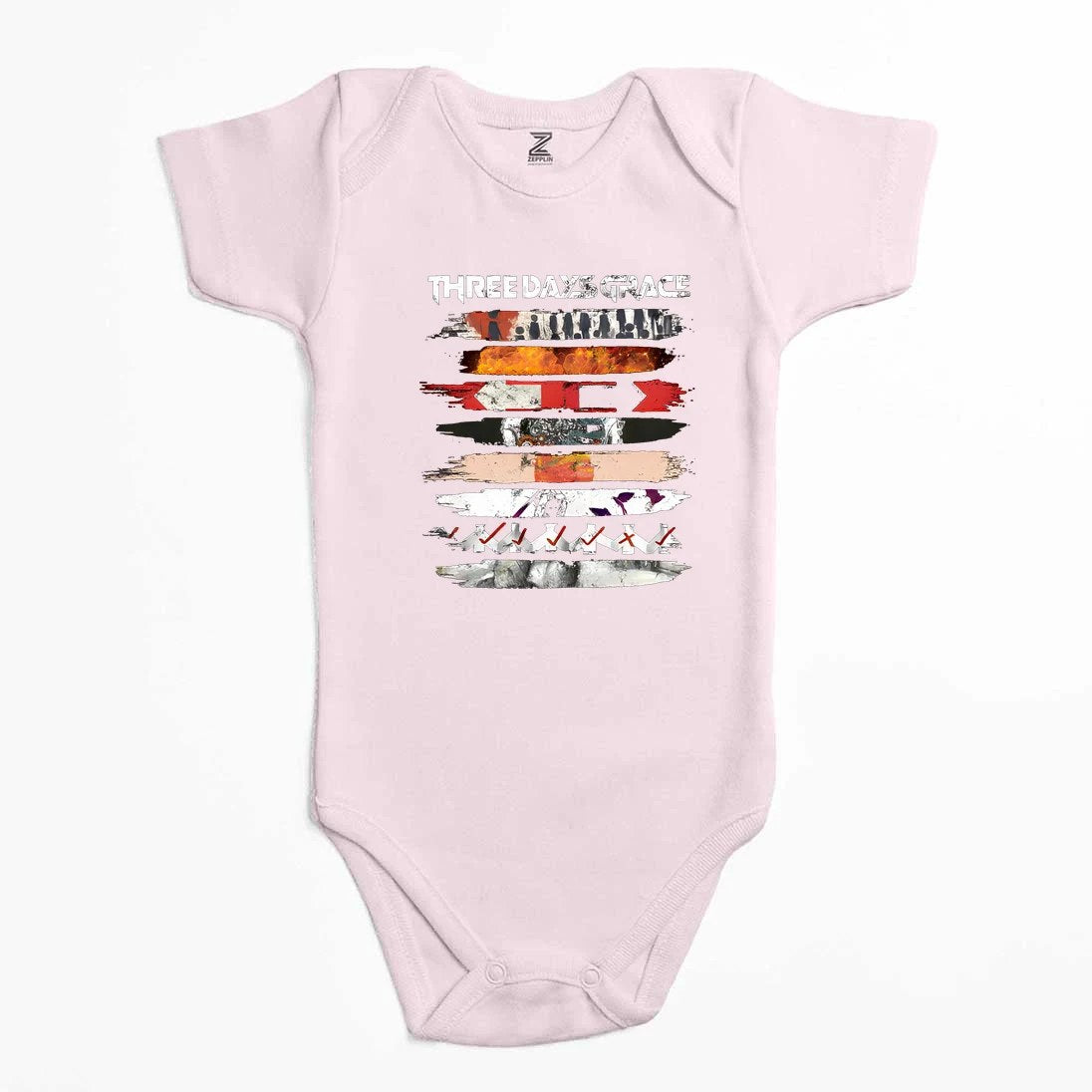 Three Days Grace Album Covers Renkli Bebek Body Zıbın