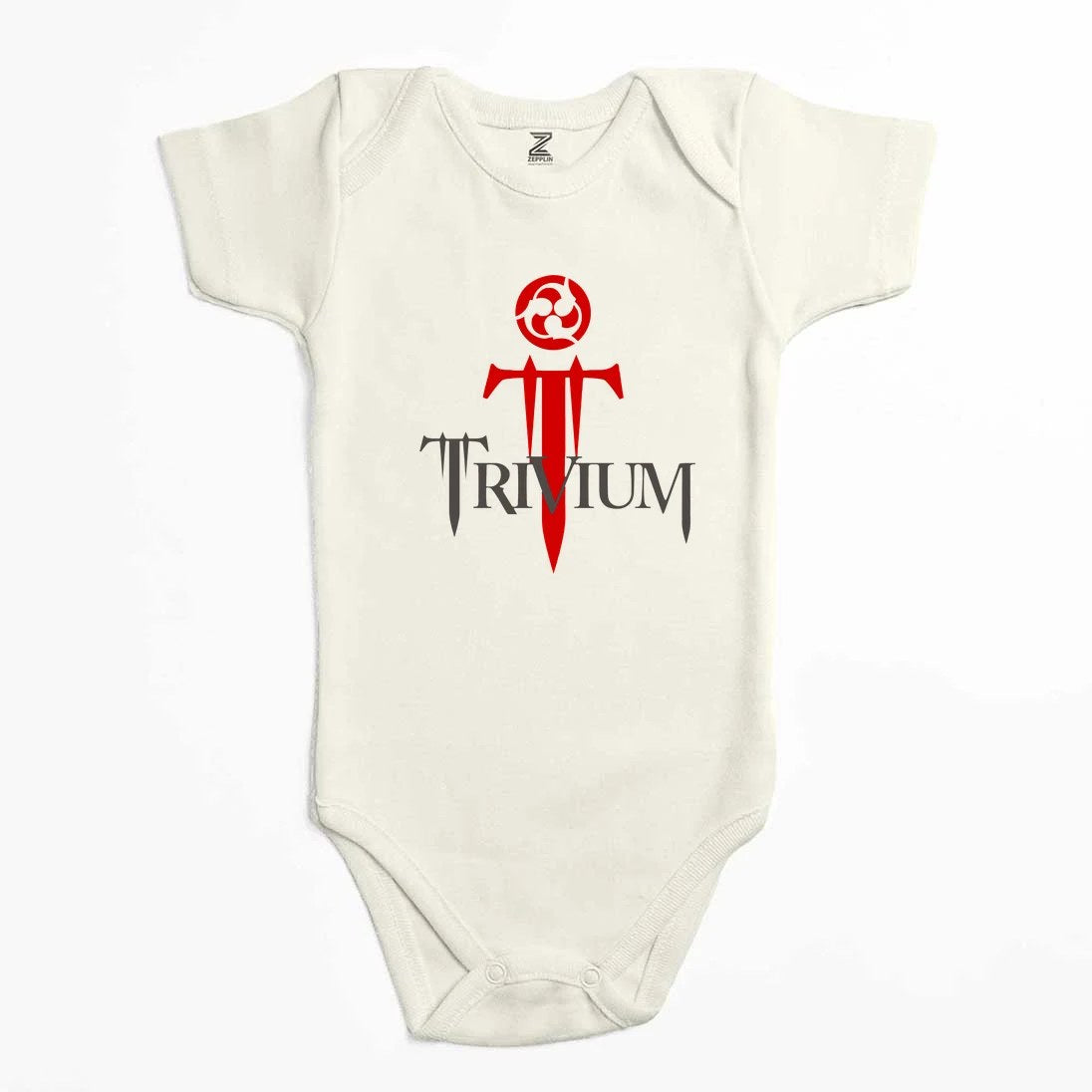 Trivium Logo Red Renkli Bebek Body Zıbın