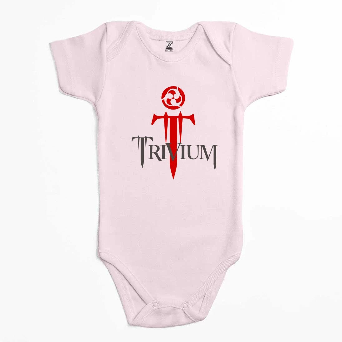 Trivium Logo Red Renkli Bebek Body Zıbın