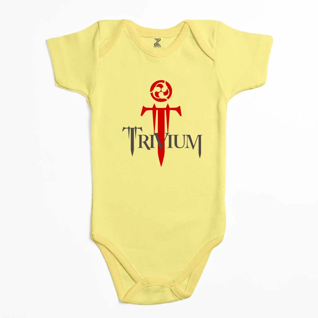 Trivium Logo Red Renkli Bebek Body Zıbın