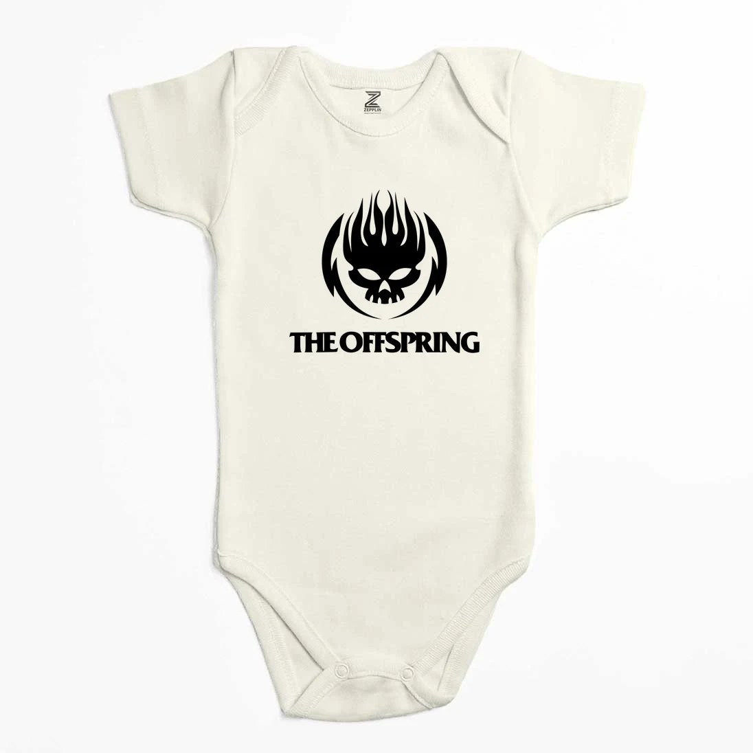 The Offspring Logo Skull Text Renkli Bebek Body Zıbın