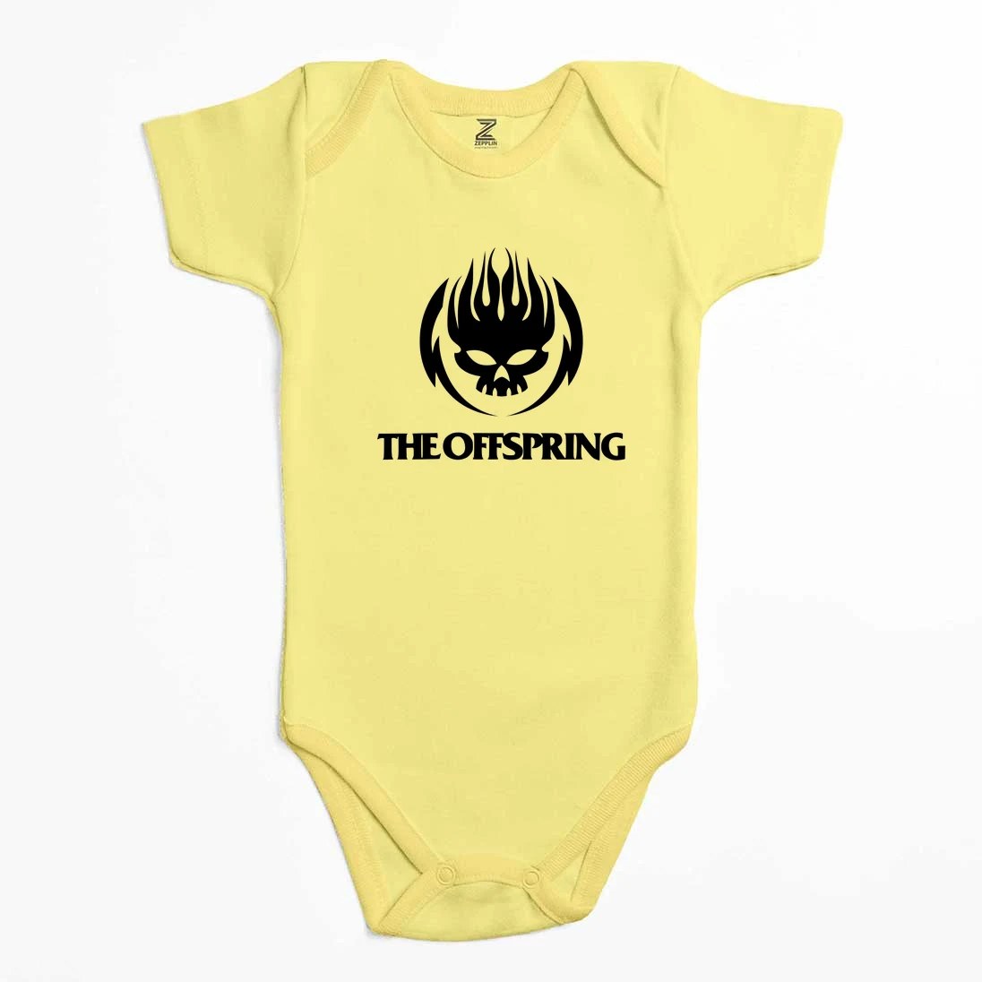 The Offspring Logo Skull Text Renkli Bebek Body Zıbın