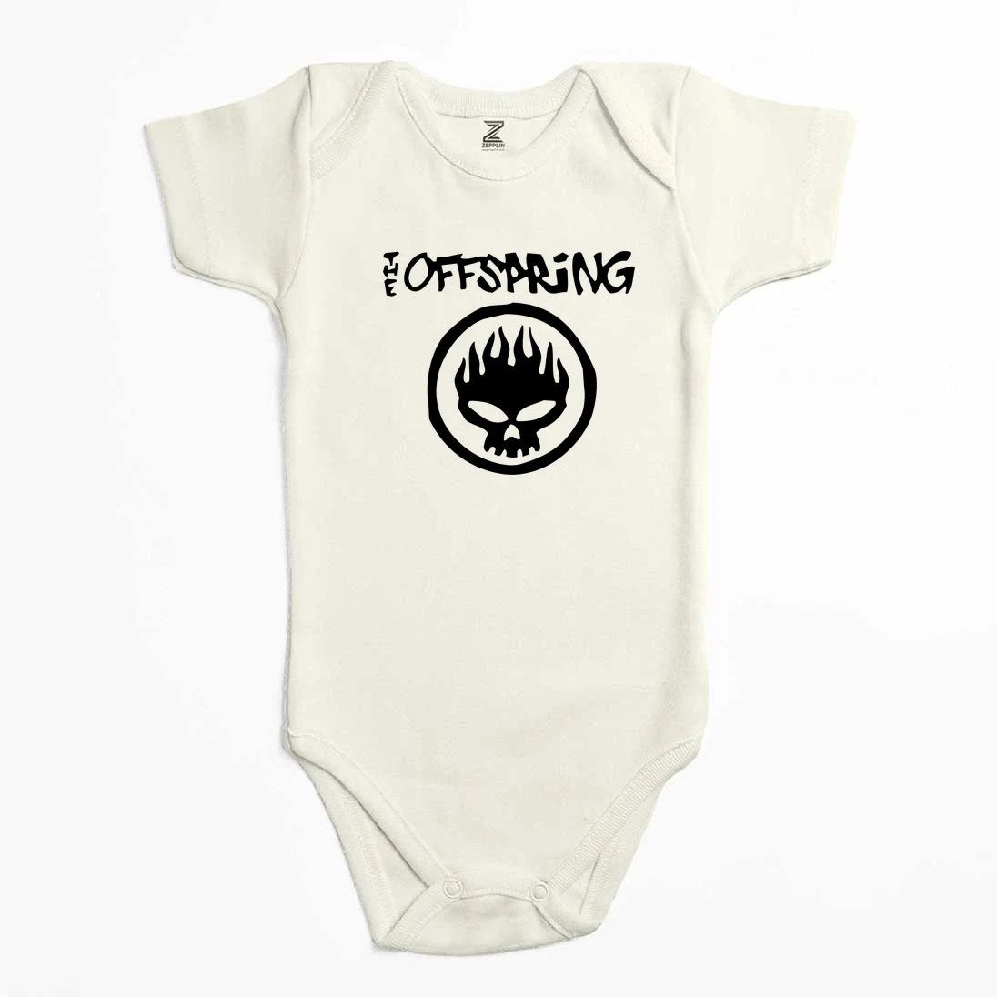 The Offspring Logo Text Skull Renkli Bebek Body Zıbın