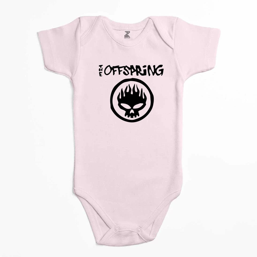 The Offspring Logo Text Skull Renkli Bebek Body Zıbın