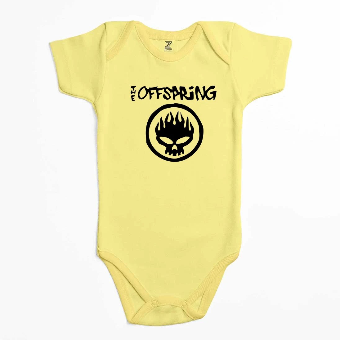 The Offspring Logo Text Skull Renkli Bebek Body Zıbın
