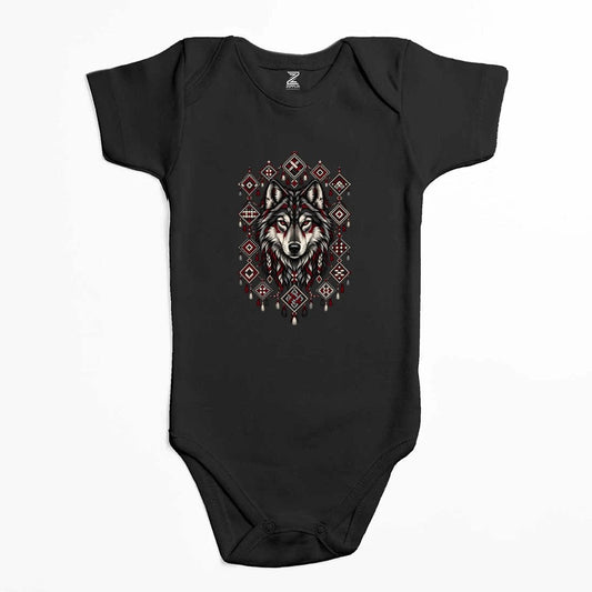 Motifli Muhafız Bozkurt Renkli Bebek Body Zıbın