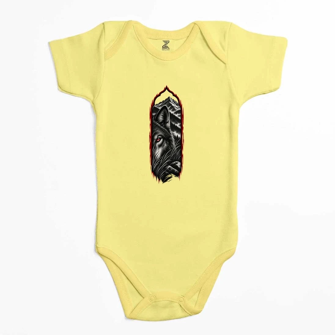 Bozkurt Gizemli Bakış Renkli Bebek Body Zıbın
