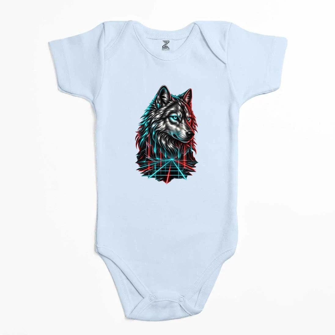 Neon Bozkurt Renkli Bebek Body Zıbın