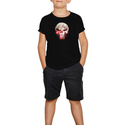 Punisher Moon Siyah Çocuk Tişört