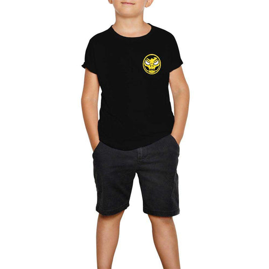 Skull Smile Siyah Çocuk Tişört