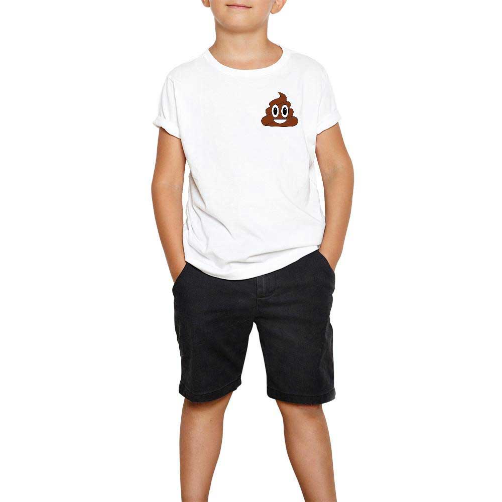 Gülen Bok Emoji Beyaz Çocuk Tişört