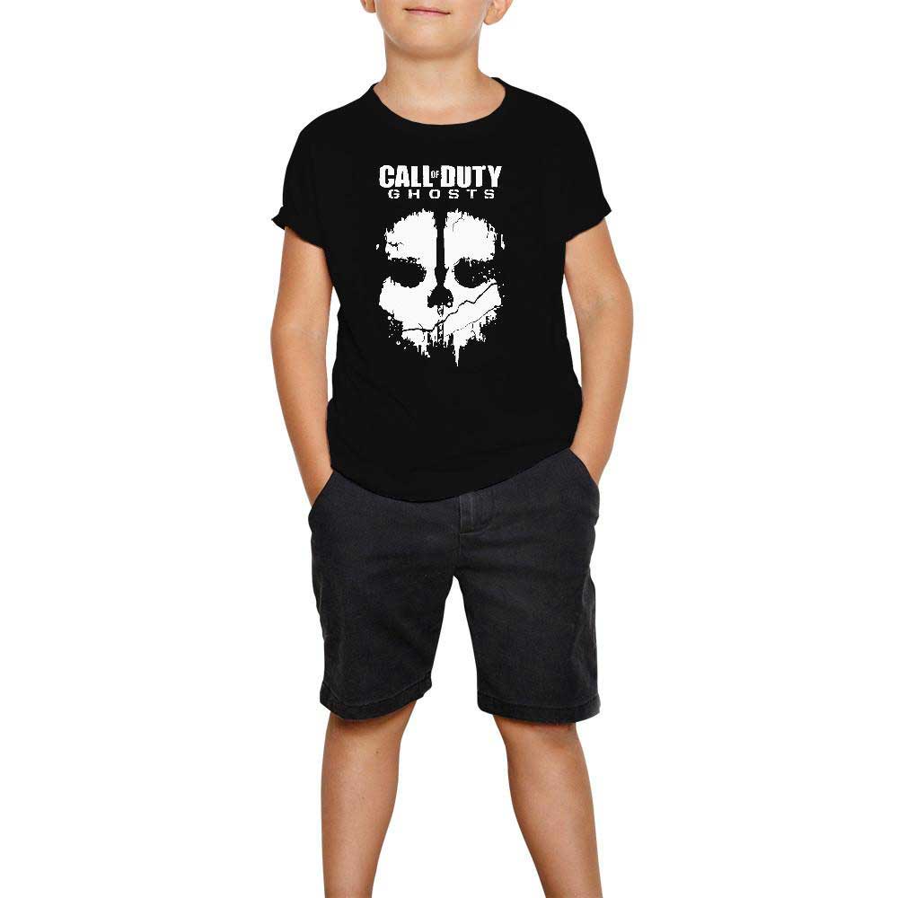 Call of Duty Ghost Stencil Siyah Çocuk Tişört
