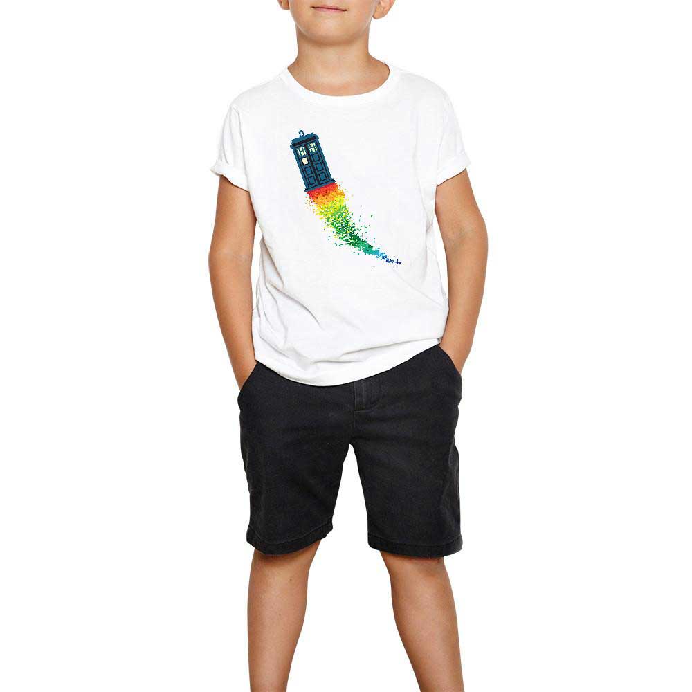 Doctor Who Tardis Rainbow Beyaz Çocuk Tişört