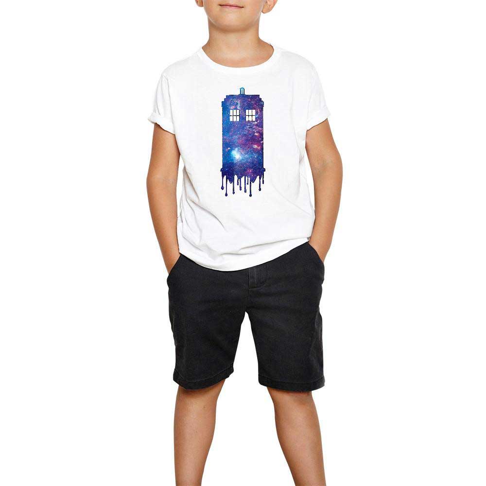 Doctor Who Police Box Paint Beyaz Çocuk Tişört