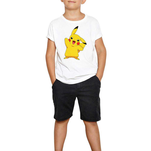 Pokemon Pikachu Beyaz Çocuk Tişört
