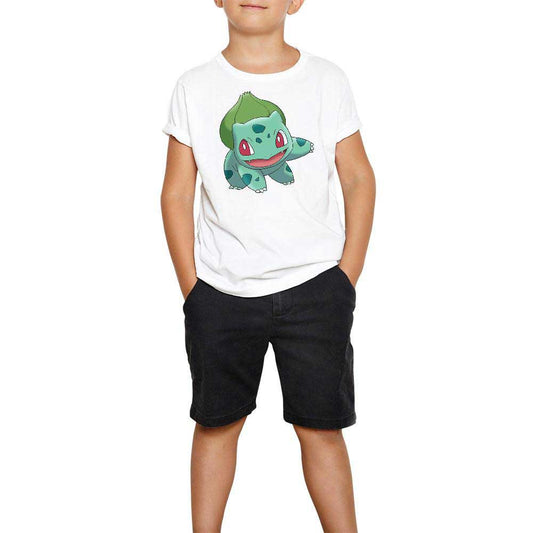 Pokemon Balbasaur Beyaz Çocuk Tişört