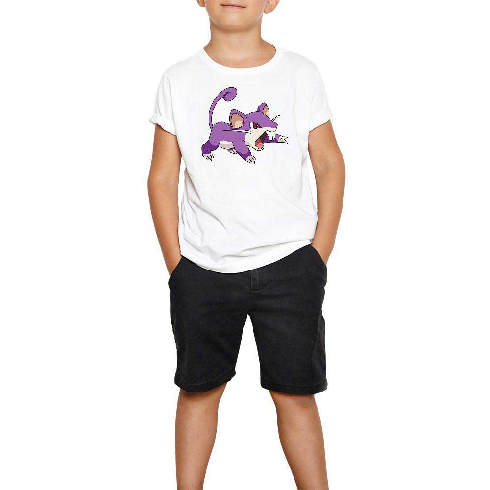 Pokemon Rattata Beyaz Çocuk Tişört