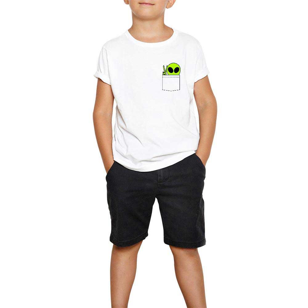 Pocket Alien Beyaz Çocuk Tişört