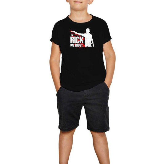 The Walking Dead Rick Trust Siyah Çocuk Tişört