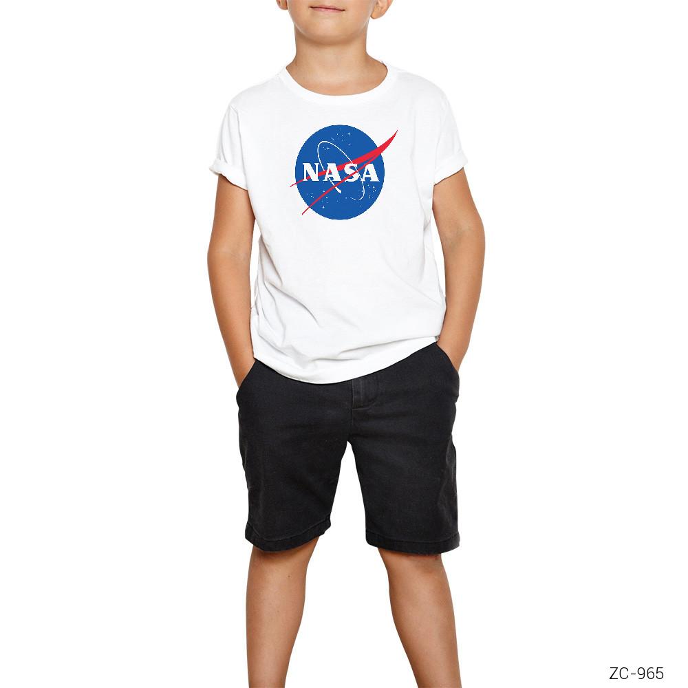 Nasa Logo Beyaz Çocuk Tişört